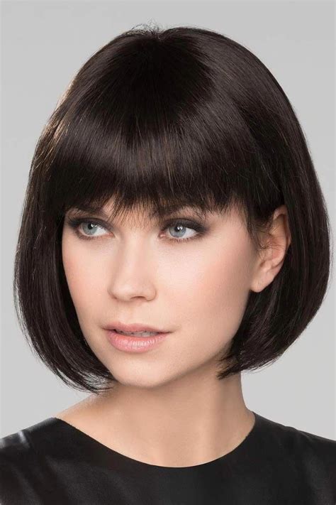 chin-length haircuts with bangs